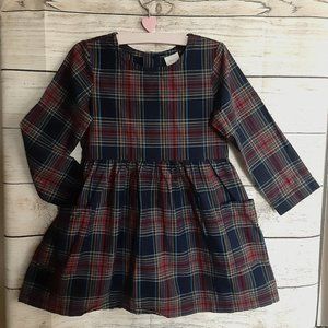 Hanna Andersson girl 5y plaid school dress,pockets